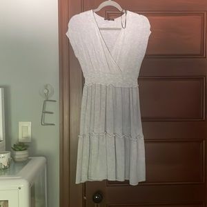 Brand, Caution to the wind, light gray dress